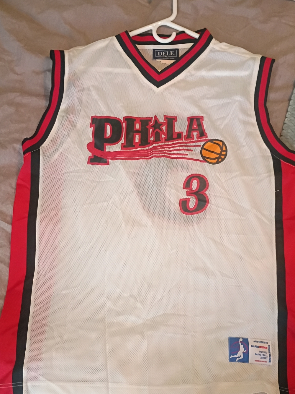 ELF White, Red & Black PHILA Basketball Jersey